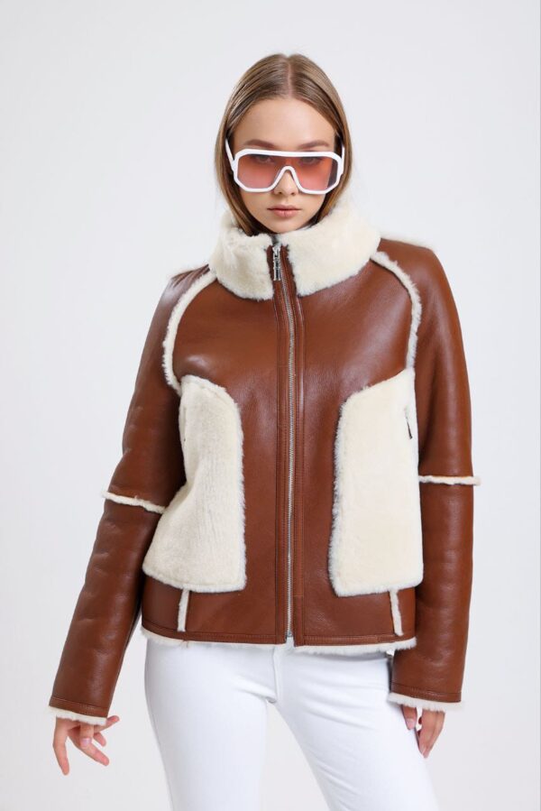 Centenary Bomber Leather Jacket - Image 3
