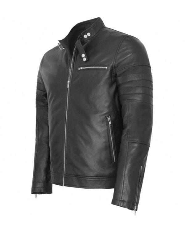 Bruce Biker Leather Jacket - Image 2