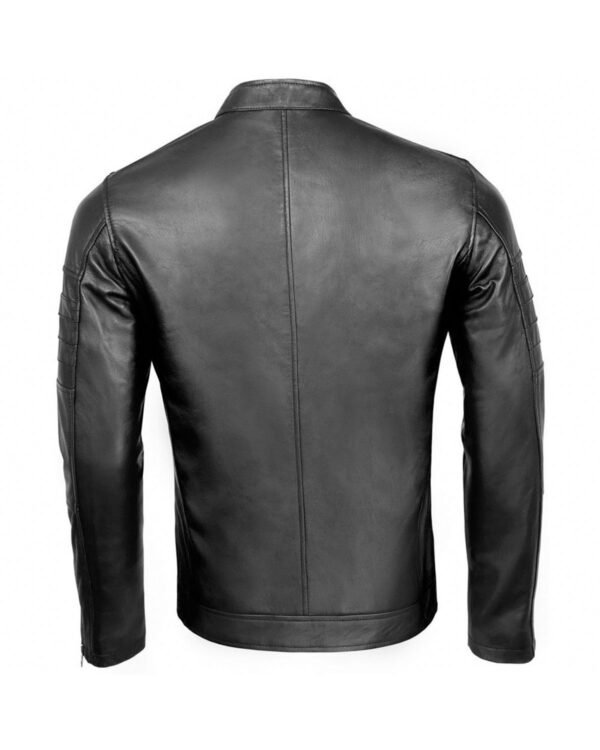 Bruce Biker Leather Jacket - Image 3
