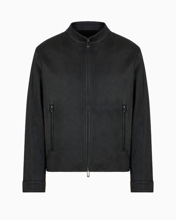 Men's perforated nappa lambskin