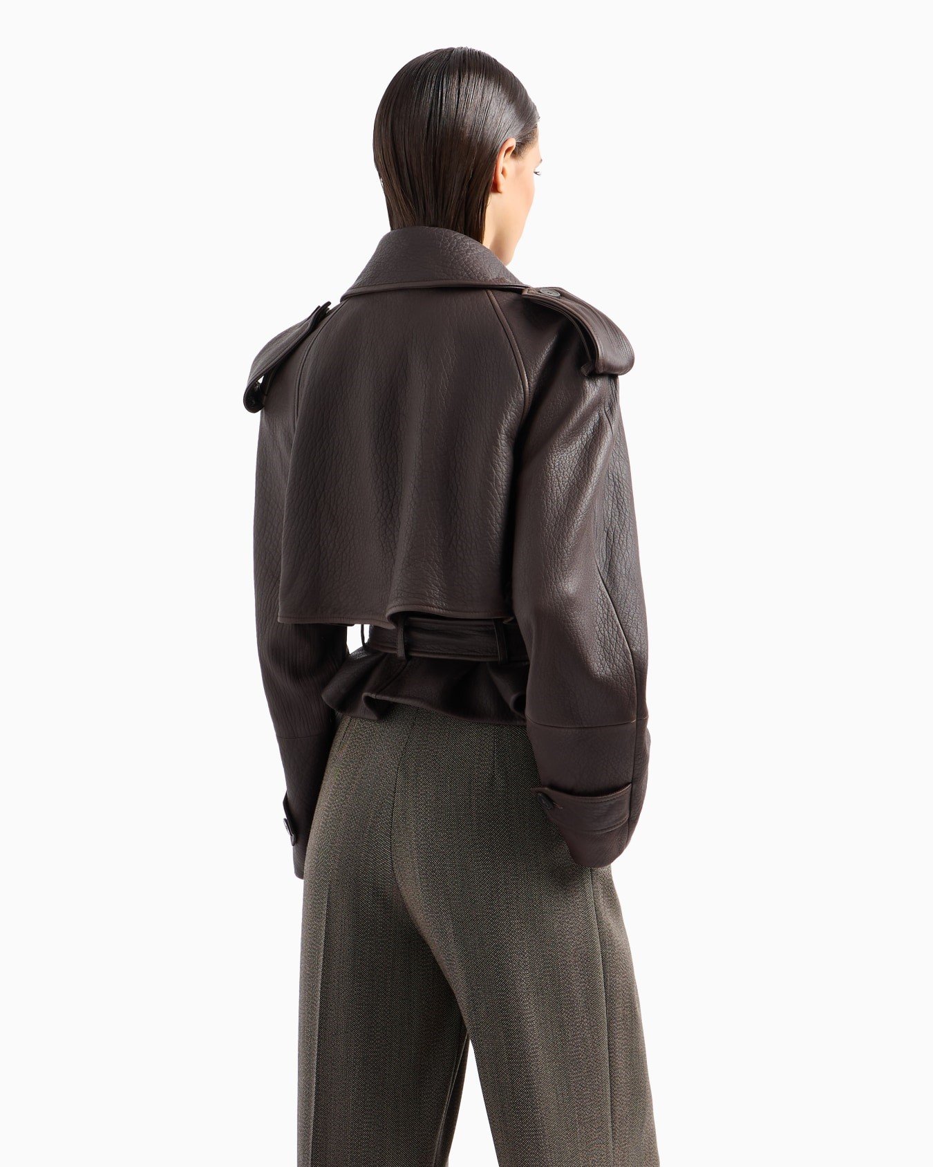 Natural-grain nappa lambskin biker jacket - Image 3