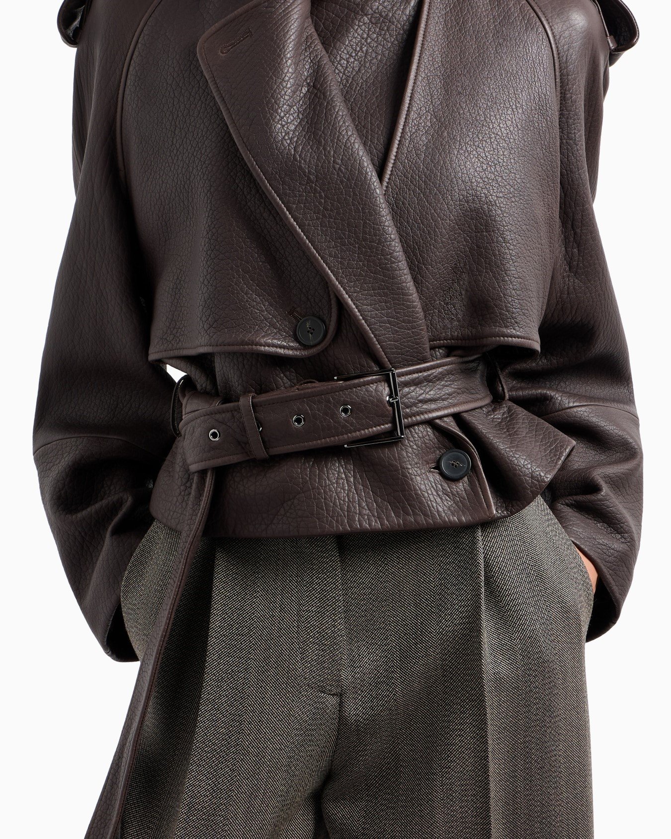 Natural-grain nappa lambskin biker jacket - Image 2