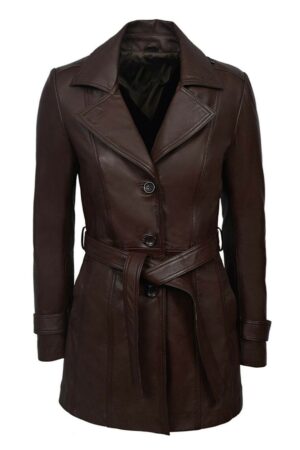 Shelby Trench Leather Coat