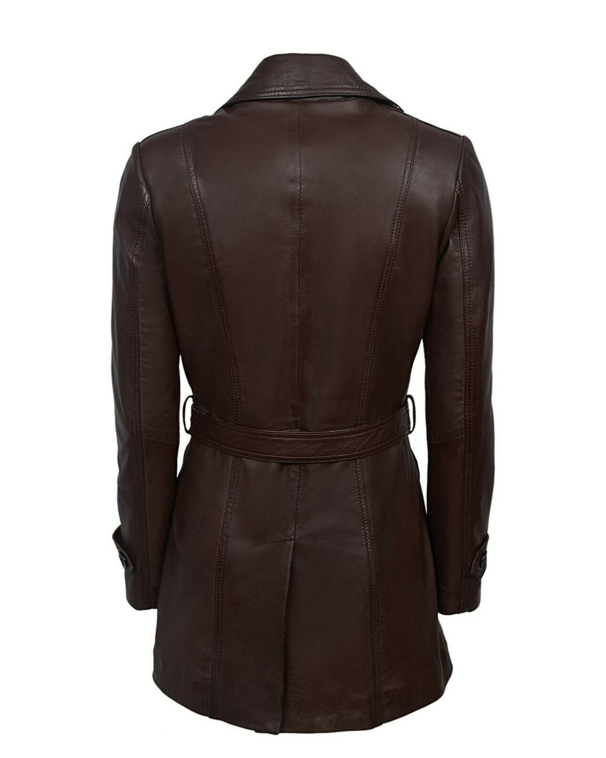 Shelby Trench Leather Coat - Image 2